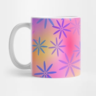 Multicolor Flowers on a Bright Colorful Background v3 pink underlay Mug